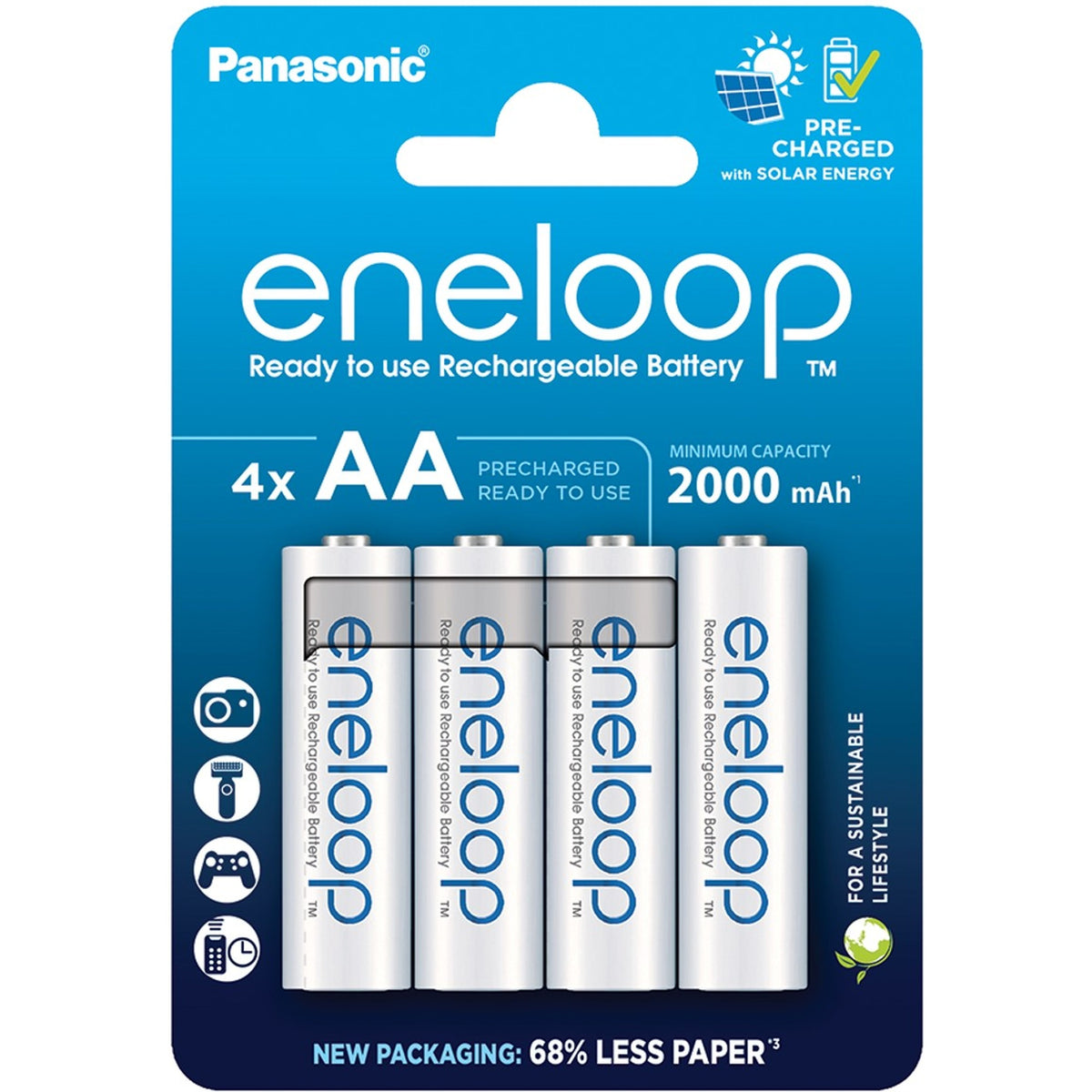 Panasonic Eneloop AA 2000mAh (4-pack) rechargeable batteries