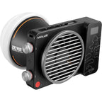 Zhiyun Molus X100 Bi-Color LED lights combo with adjustable brightness and color temperature, shown with mounting accessories.