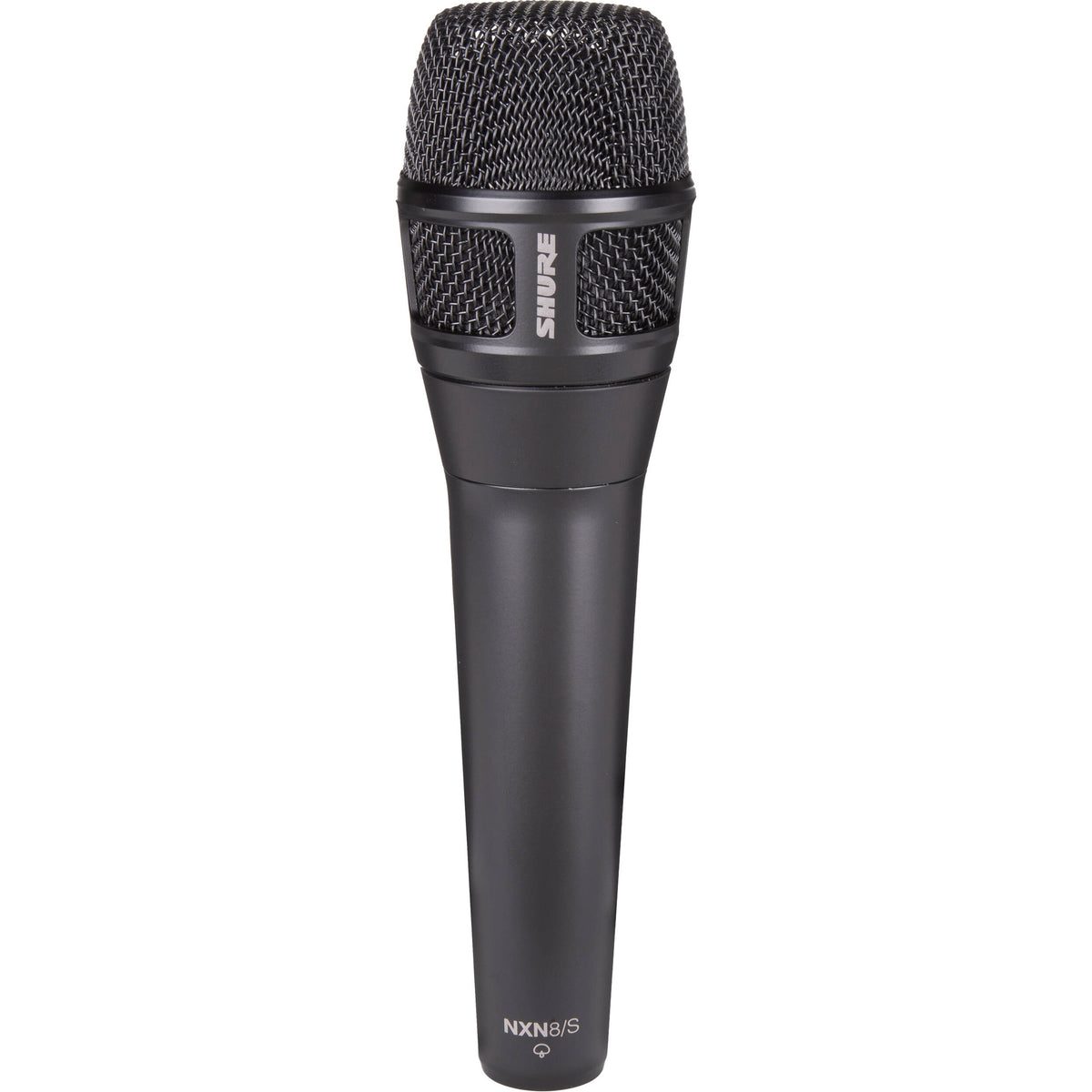 Shure Nexadyne 8/S dynamic microphone with black body and grille, designed for professional audio recording and live sound.