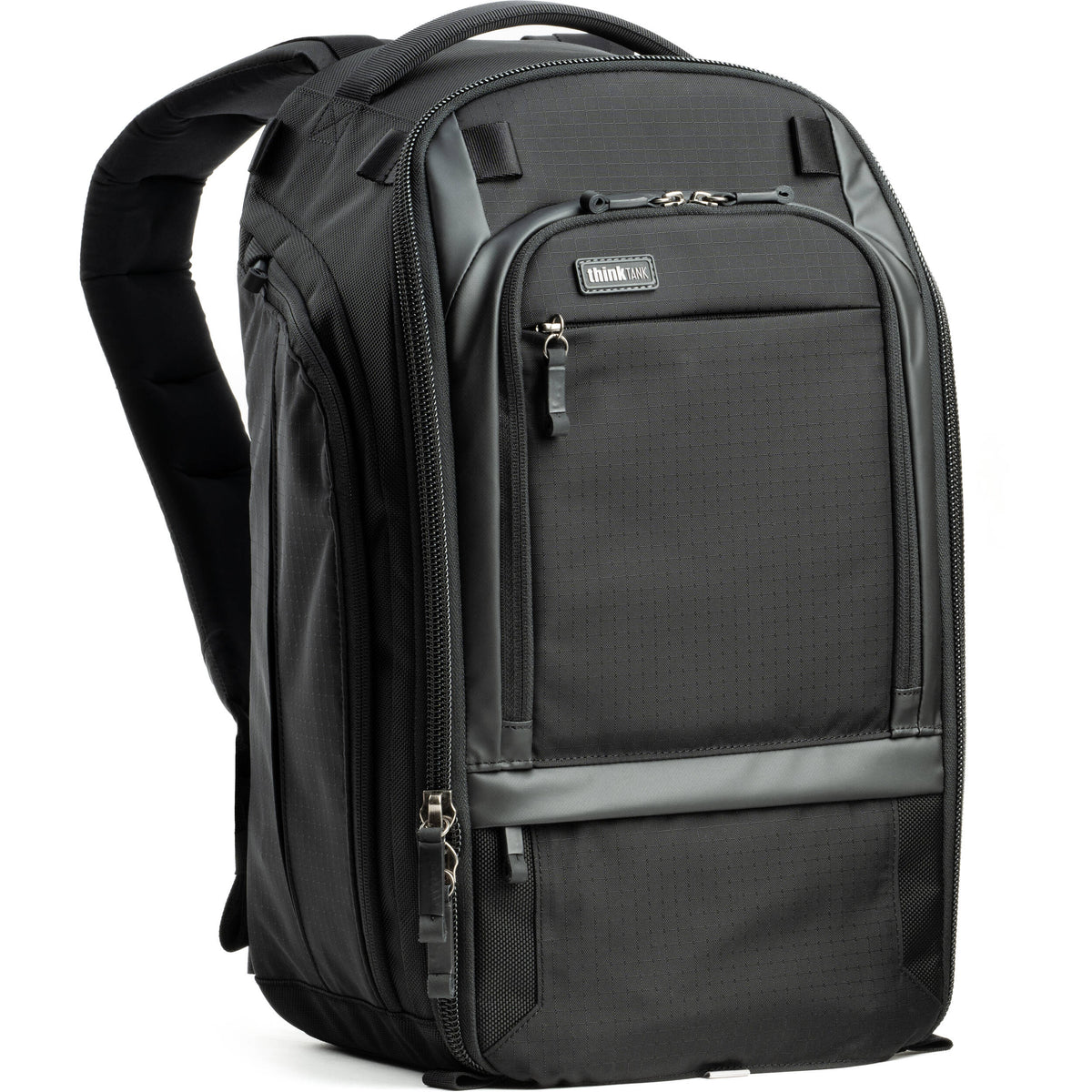 Think Tank Walker Pro Series backpack with video equipment storage and padded compartments for professional camera gear.