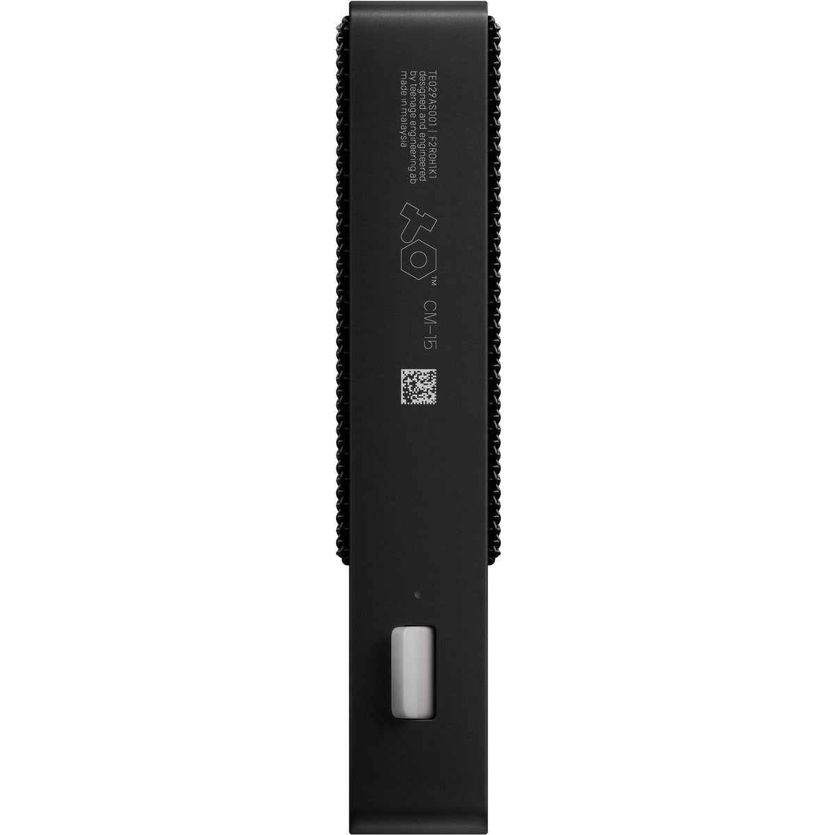 Teenage Engineering CM-15 condenser microphone with sleek design, professional audio capture, and adjustable stand.