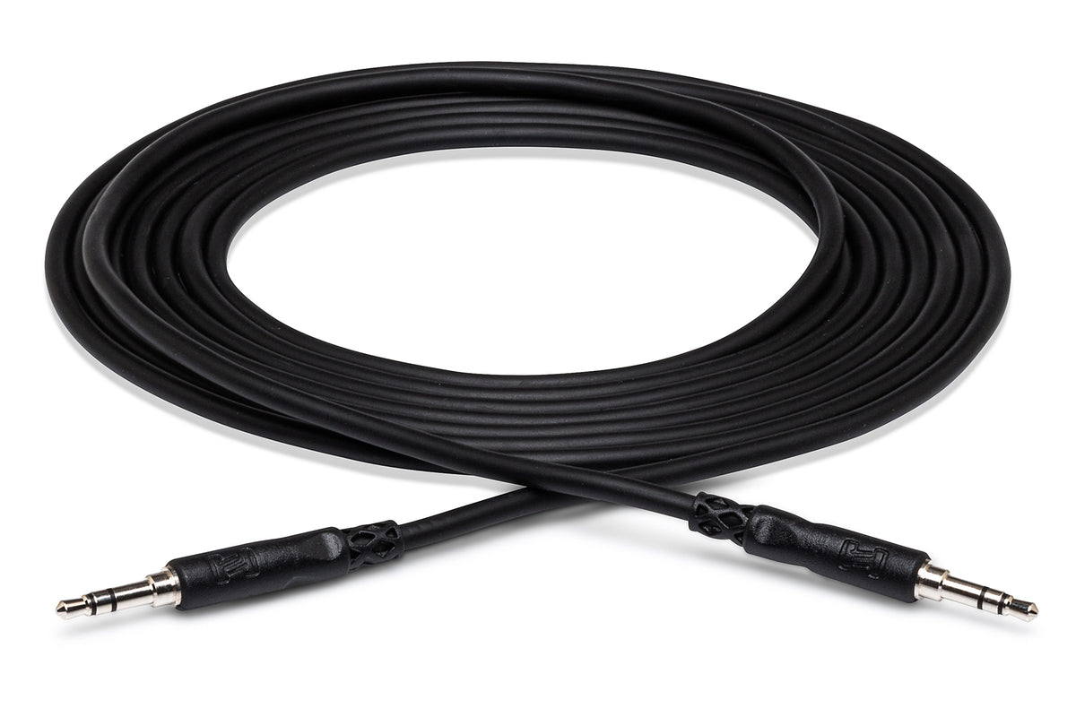 Hosa CMM-100 3.5mm TRS - 3.5mm TRS Stereo cable, full coiled cable view