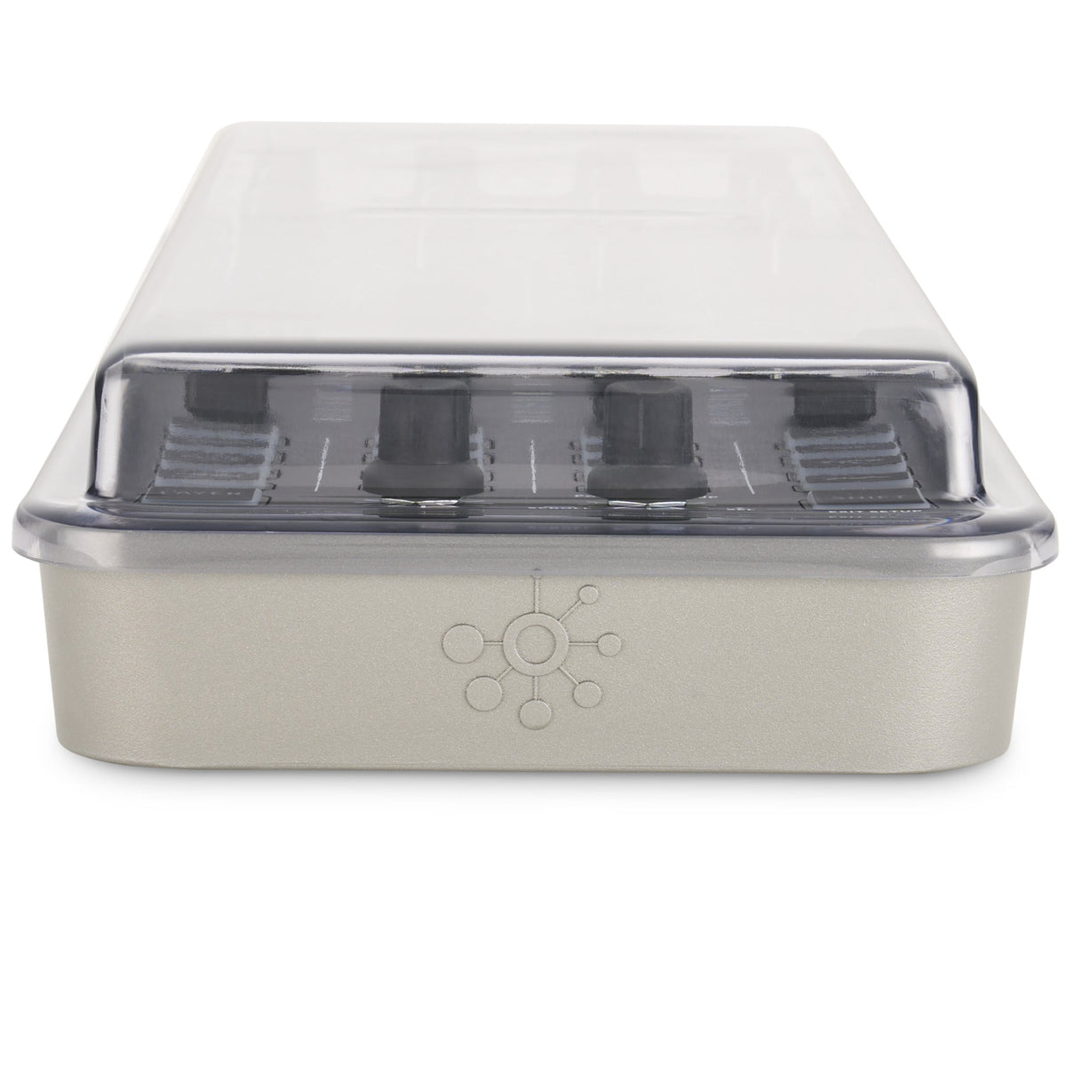 Decksaver Allen & Heath Xone:K3 DJ controller cover, clear protective plastic cover for DJ equipment, front view.