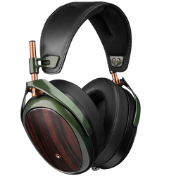 Meze Audio Strada wired headphones with sleek design, over-ear cushions, and adjustable headband for comfortable listening.
