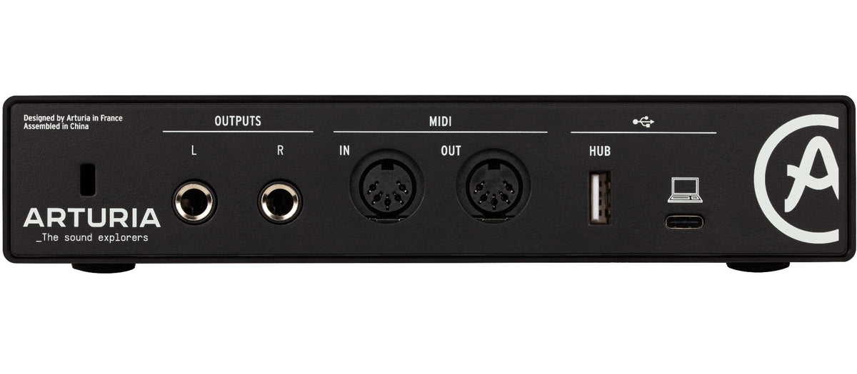 Arturia MiniFuse 2 audio interface, black, rear view