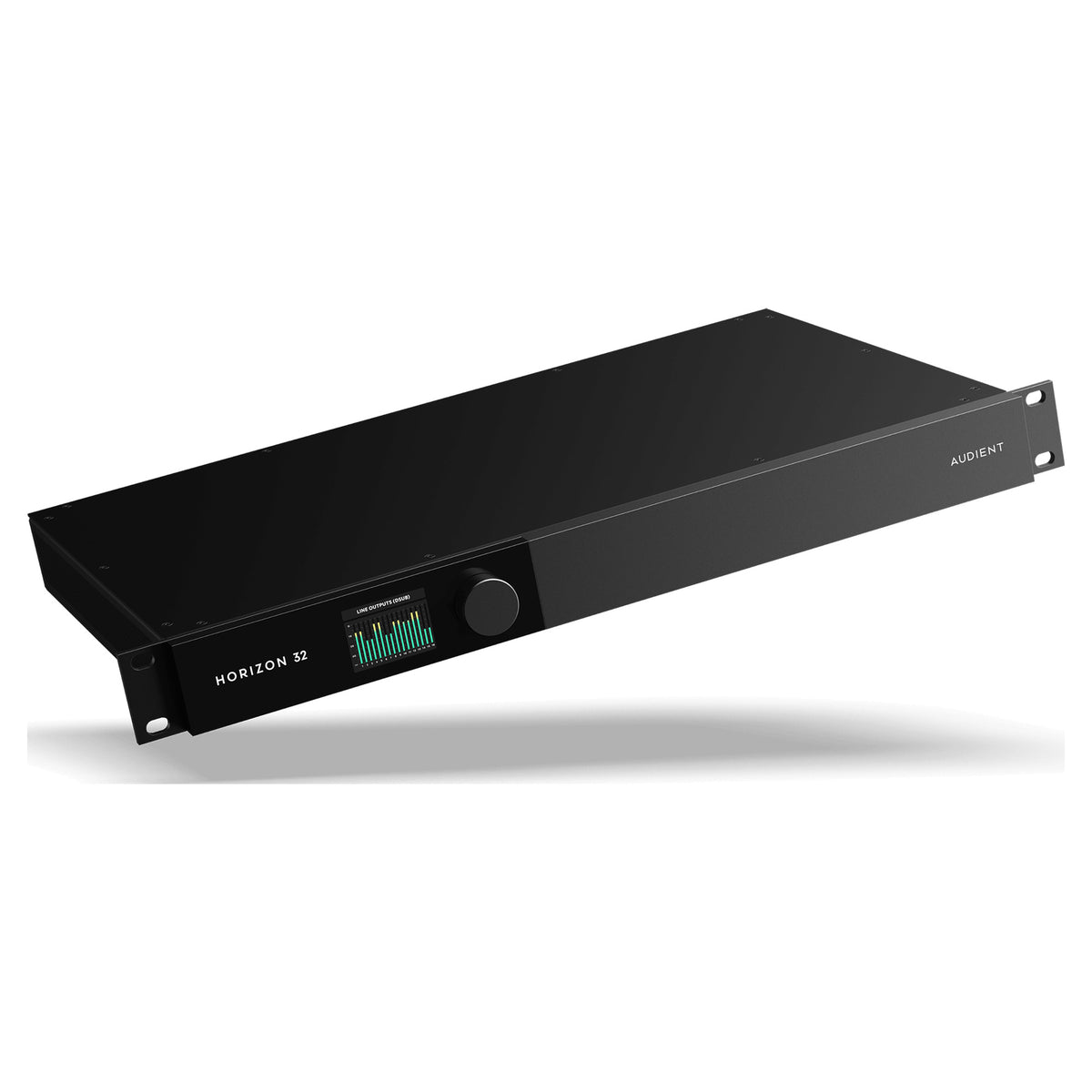 Audient Horizon 32 Thunderbolt audio interface, front three-quarter view
