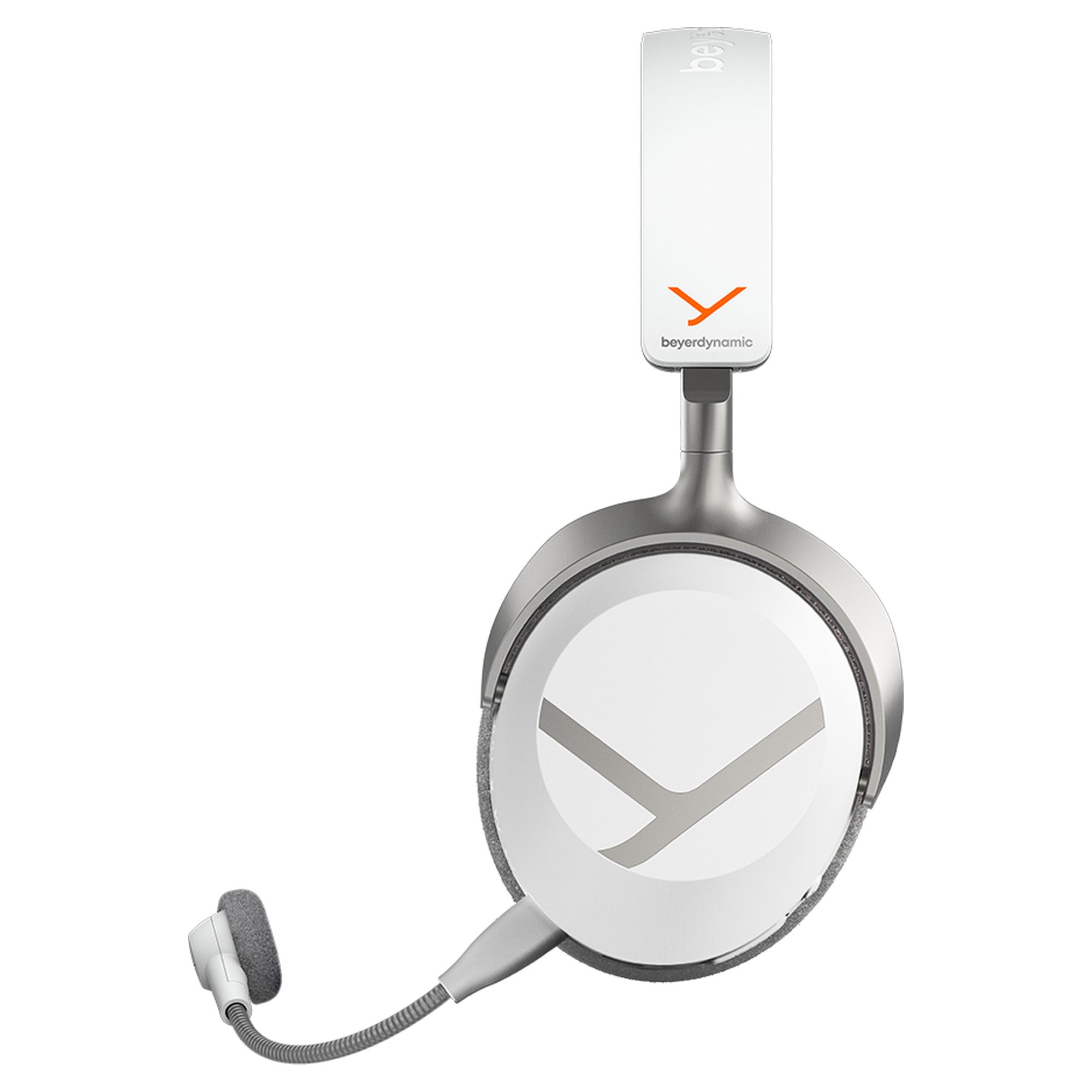 Beyerdynamic MMX 100 Wireless gaming headset in Arctic White, side view