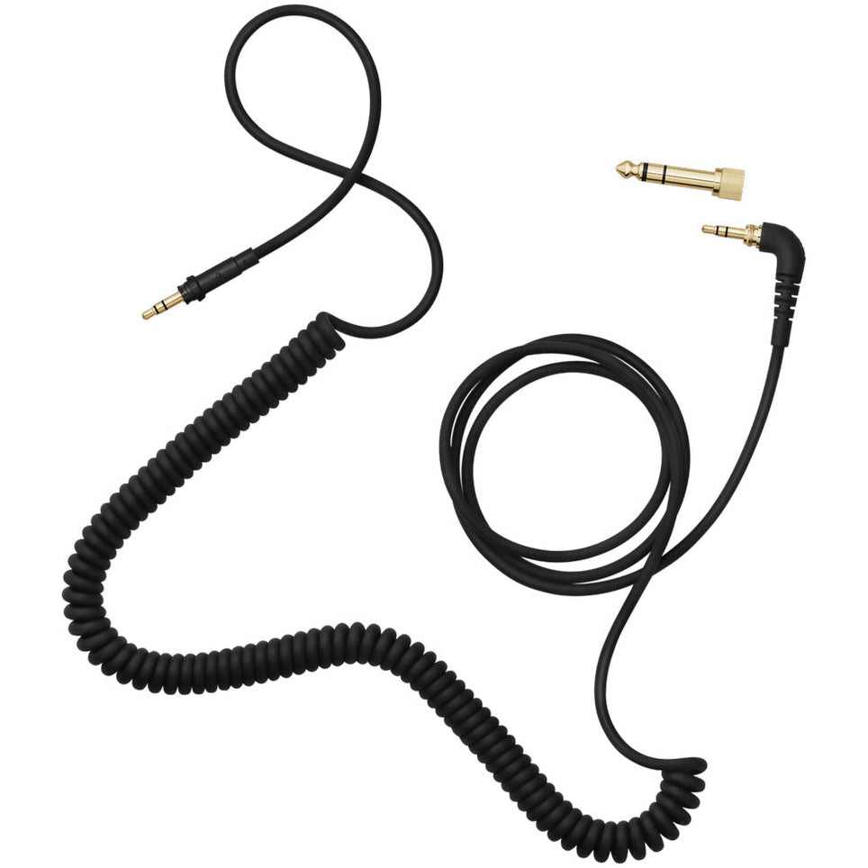 AIAIAI TMA-2 coiled headphone cable, 1.5 meters, shown on a product image with connectors and coiled design.