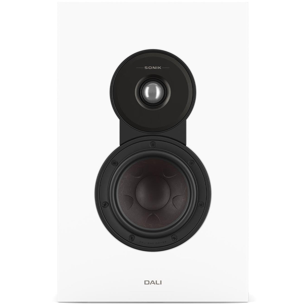 DALI Sonik On-Wall in-wall and outdoor speaker with black grille and sleek design for home audio installation.