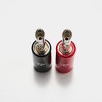 Essentials Base Banana 1 BFA, black and red plugs, top view