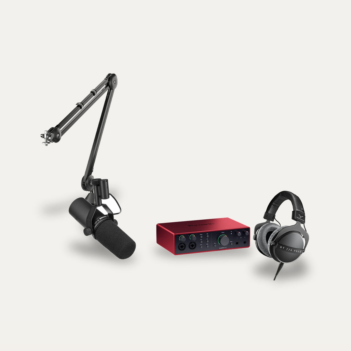 Focusrite Scarlett 16i16 4th Gen + Shure SM7B + Beyerdynamic DT 770 Pro X Vocal Set
