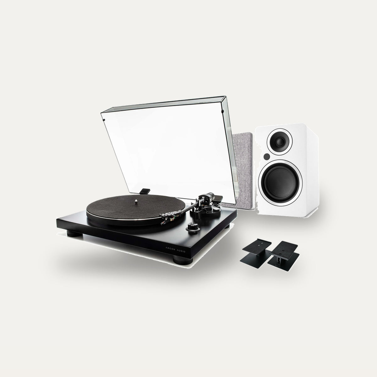 Argon Audio TT-3 + Fenris A4 + Kontur 10 Vinyl Starter Setup – Turntable Finish Black, Speaker Finish White
