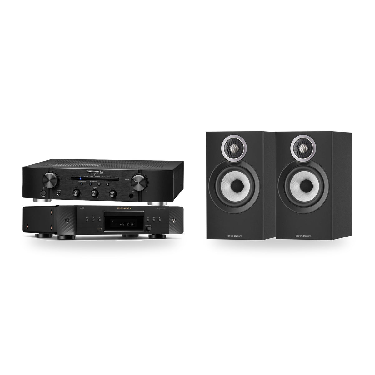 Marantz PM6007 + CD 70 + Bowers & Wilkins 607 S3 CD System – Speaker Finish Black