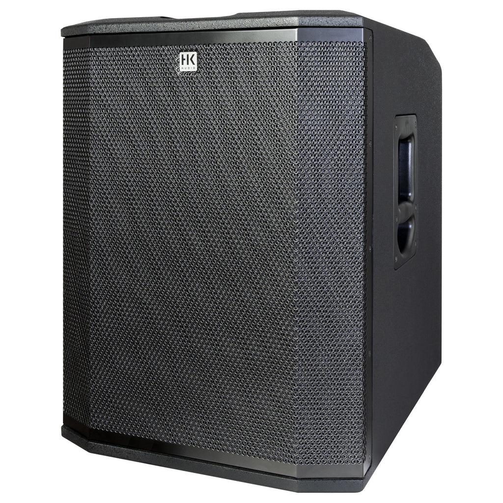 HK Audio POLAR 15 MK2 15-inch subwoofer, angled front view