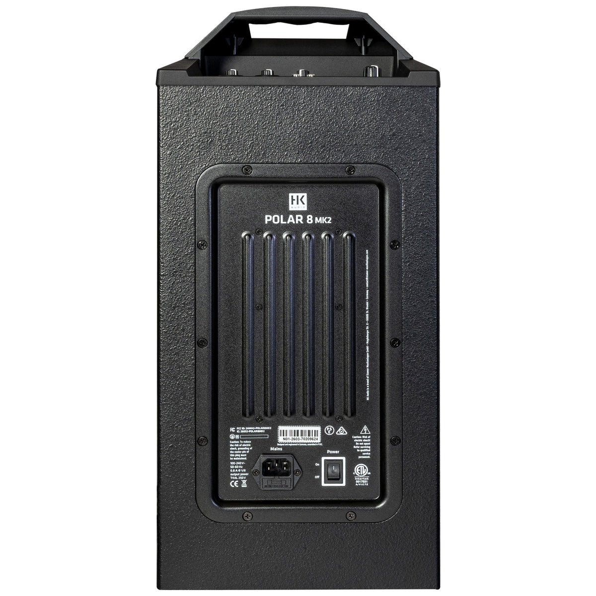 HK Audio Polar 8 MK2 - subwoofer back panel / mixer inputs