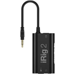 IK Multimedia iRig 2 mobile guitar interface, in black