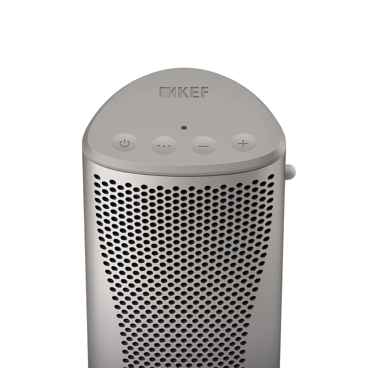 KEF Muo portable speakers, silver top view
