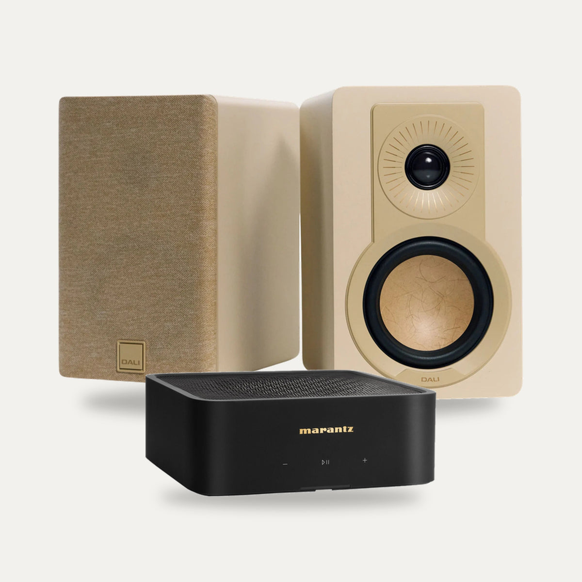 Marantz MODEL M1 + DALI KUPID Streaming System – Speaker Finish Caramel White
