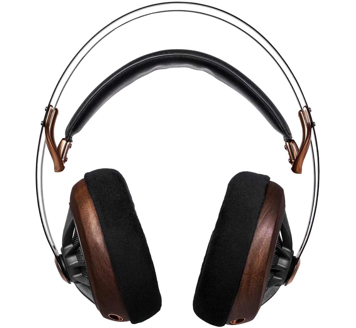 Meze Audio 109 Pro wired headphones, black, close-up detail.