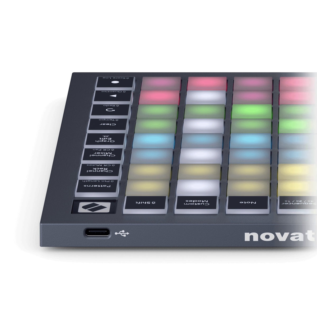 Novation FLpad Mini, close-up of the USB-C connection