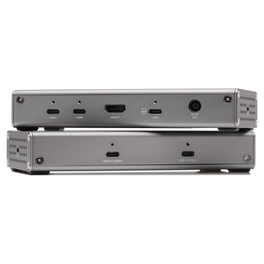 OWC USB4 Hub, two units stacked showing front and rear
