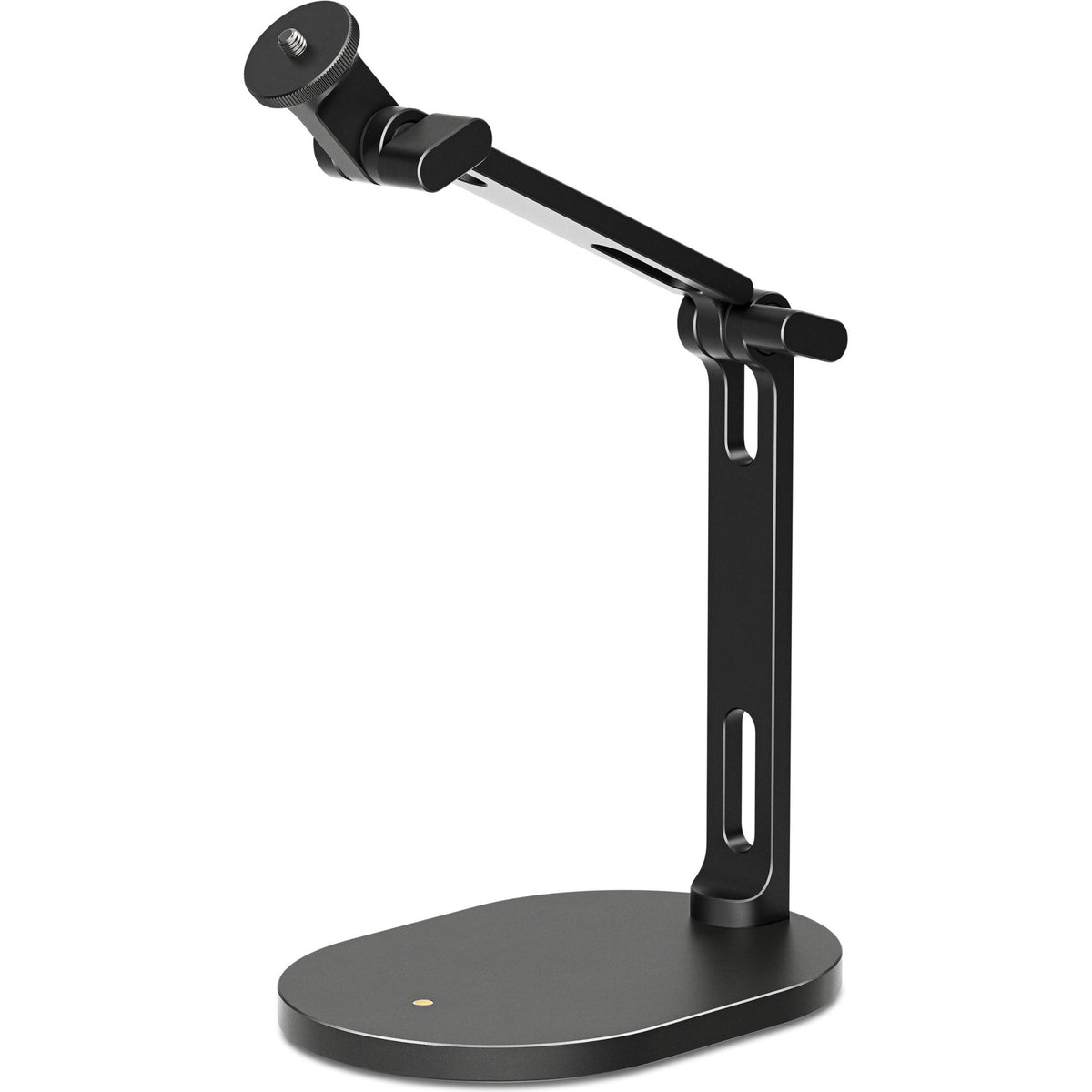 Rode DS2 desktop microphone stand with adjustable arm and sturdy base, designed for professional audio recording.