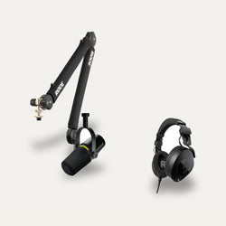 Shure MV7+ + RODE PSA1+ + RODE NTH-100 Creator Desk Set – Arm Colour Black, Headphones Colour Black