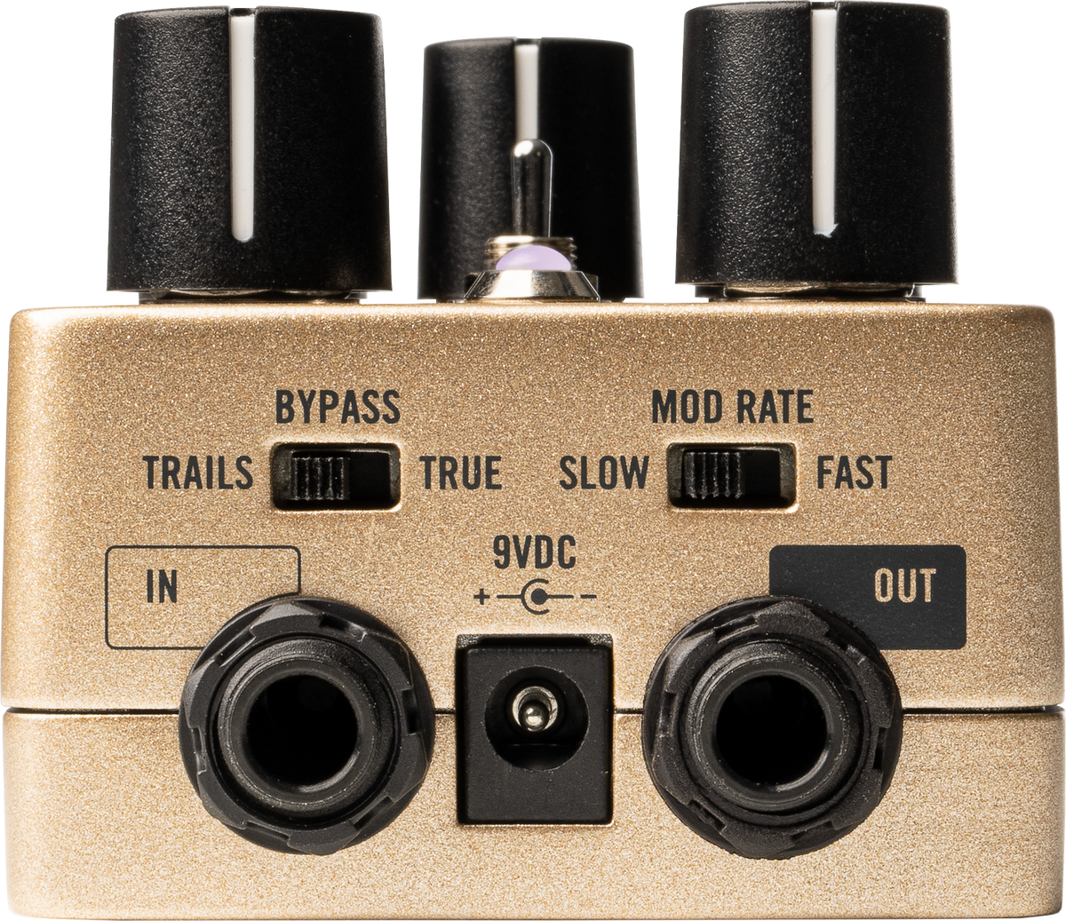 Universal Audio UAFX Heavenly Plate Reverb effects pedal with silver control knobs and brand logo on a black background.
