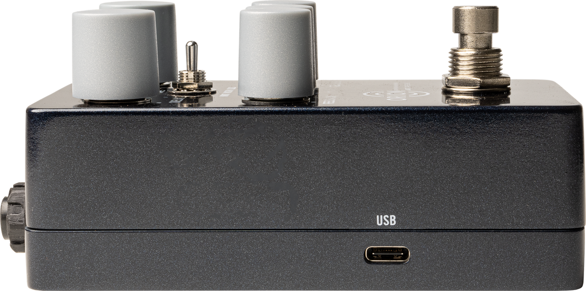 Universal Audio UAFX Orion Tape Echo effects pedal showing its vintage-style tape echo interface and controls.