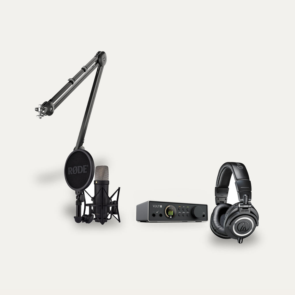 Universal Audio Volt 2 Gen 2 + RODE NT1 5th Gen + Audio-Technica ATH-M50x Home Studio Set set, black / black
