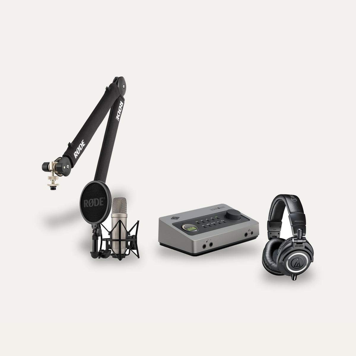 Universal Audio Volt 4 Max + Rode NT1 5th Gen + ATH-M50x Vocal Studio Set – Microphone Finish Silver